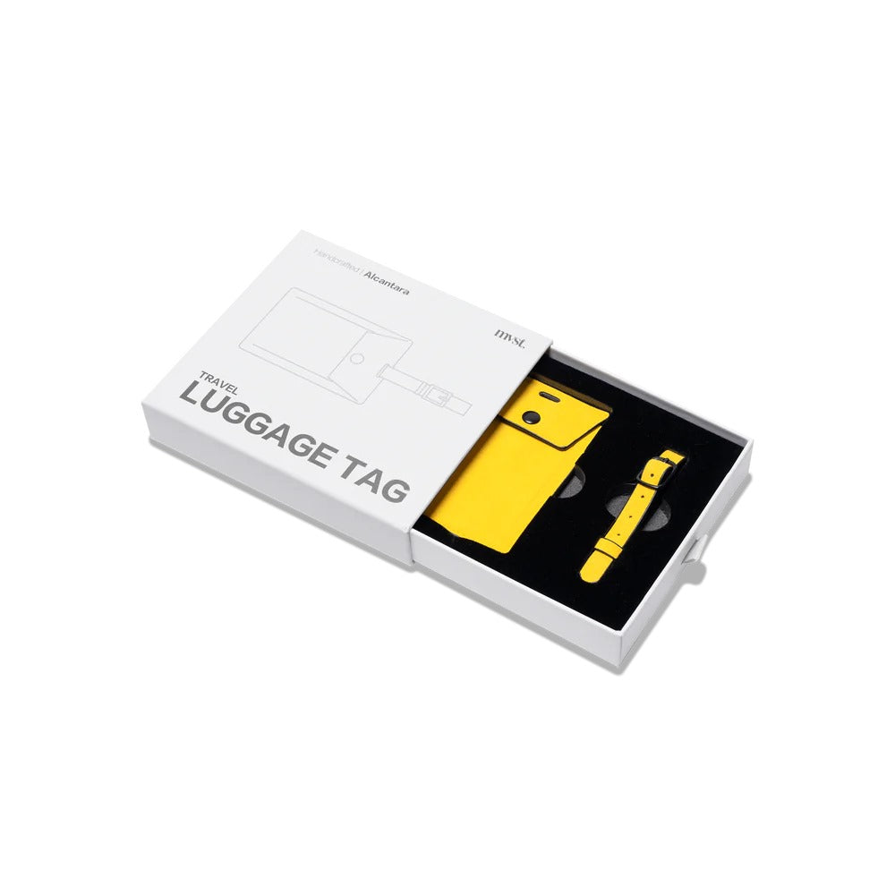 Alcantara Luggage Tag Yellow