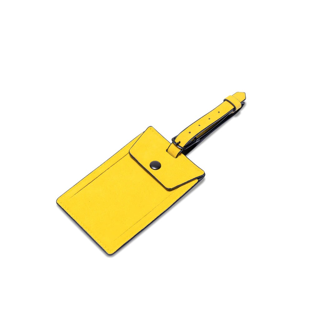 Alcantara Luggage Tag Yellow