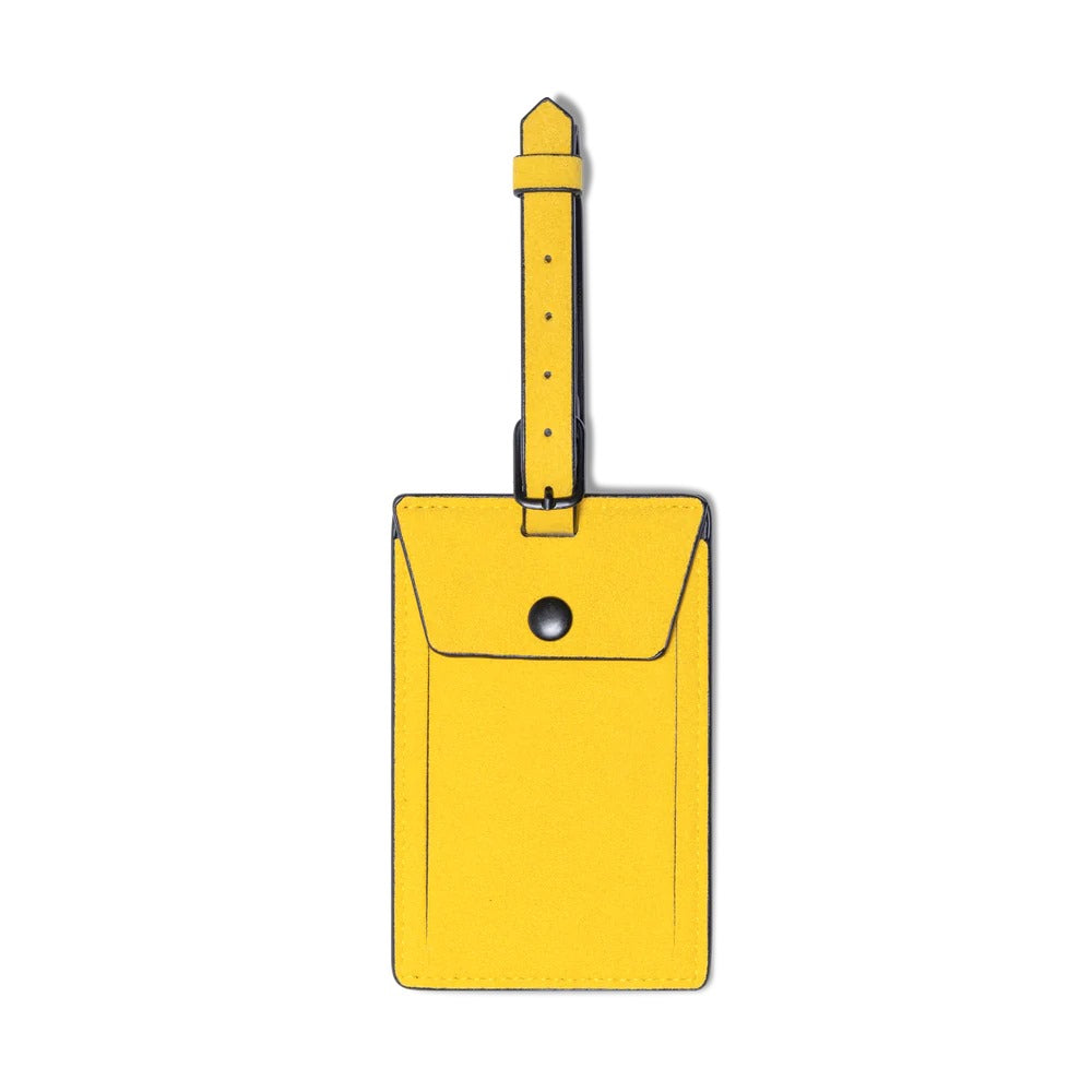 Alcantara Luggage Tag Yellow