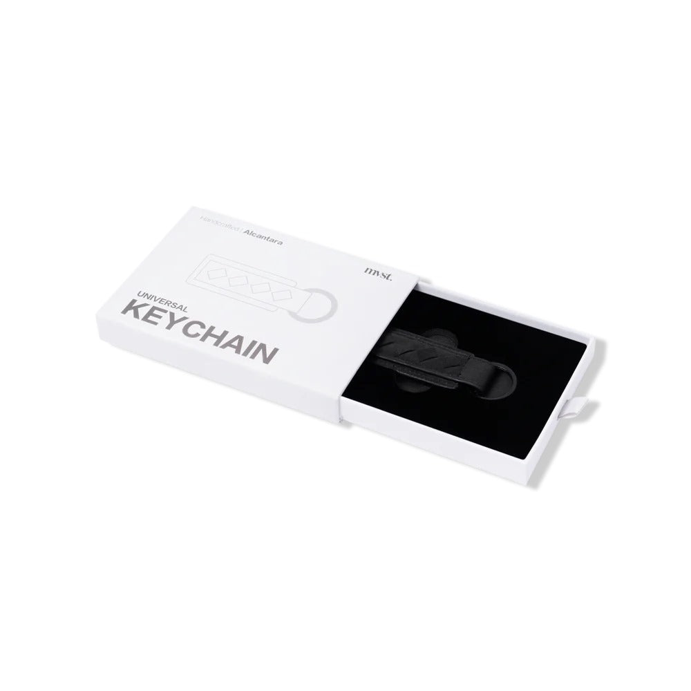 Alcantara Keychain Tag Black