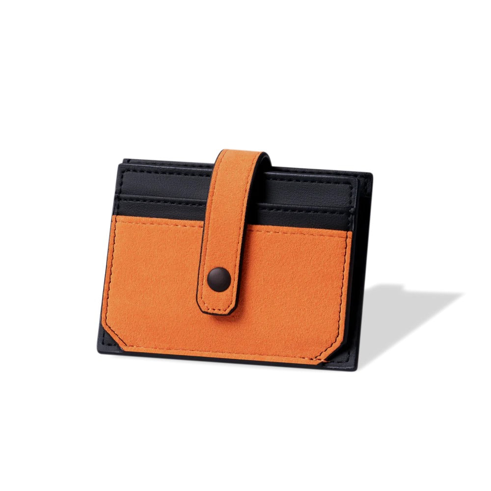 RFID-Blocking Alcantara Slim Wallet Orange