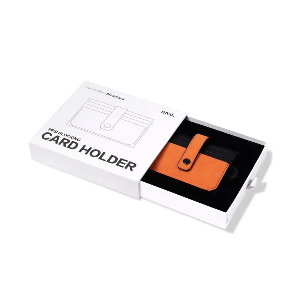 RFID-Blocking Alcantara Slim Wallet Orange