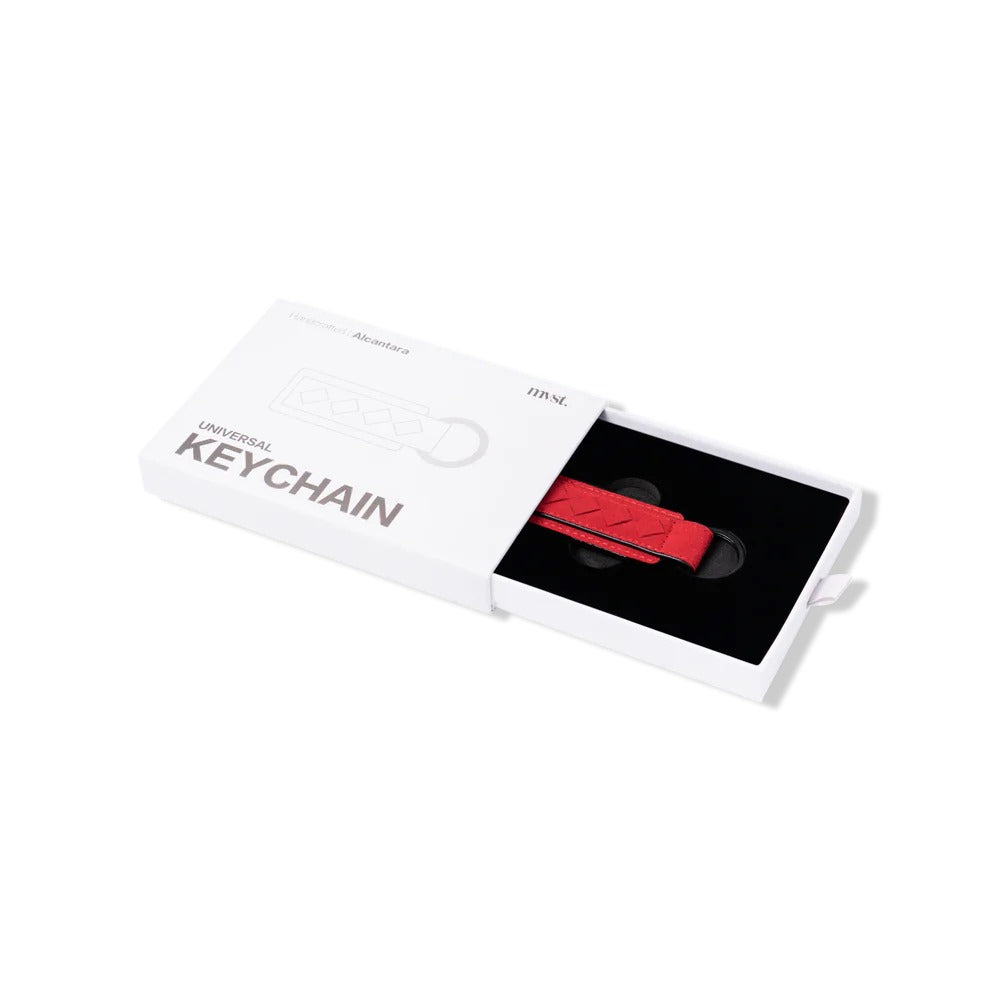 Alcantara Keychain Tag Red