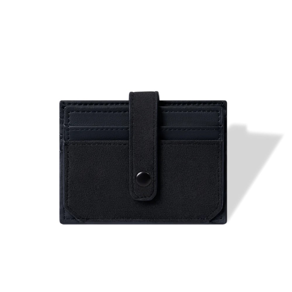 RFID-Blocking Alcantara Slim Wallet Black