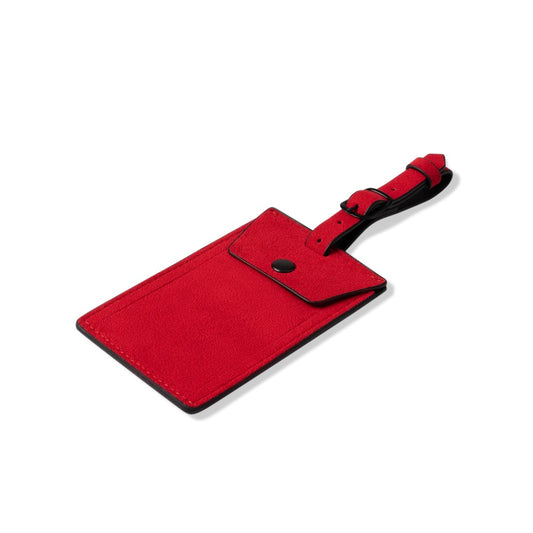Alcantara Luggage Tag Red