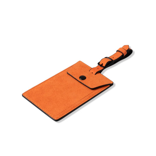 Alcantara Luggage Tag Orange