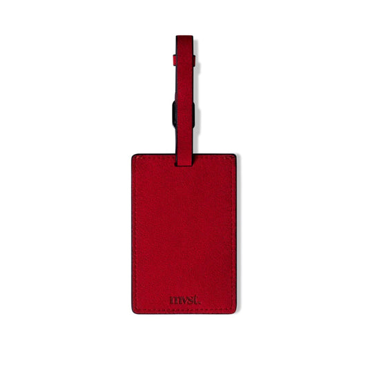 Alcantara Luggage Tag Red