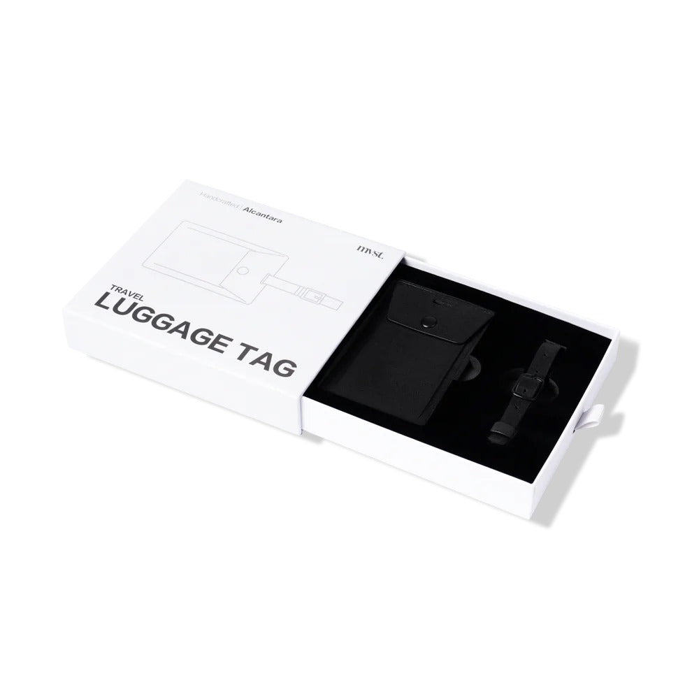 Alcantara Luggage Tag Black