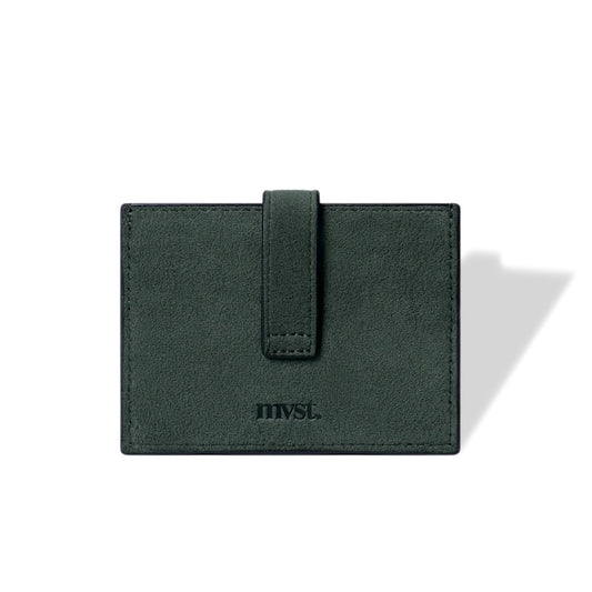 RFID-Blocking Alcantara Slim Wallet Green