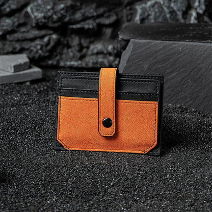 RFID-Blocking Alcantara Slim Wallet Orange