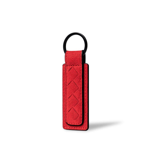 Alcantara Keychain Tag Red