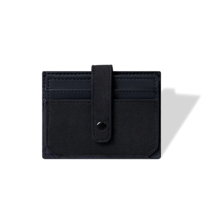 RFID-Blocking Alcantara Slim Wallet Black