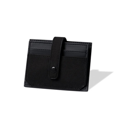 RFID-Blocking Alcantara Slim Wallet Black