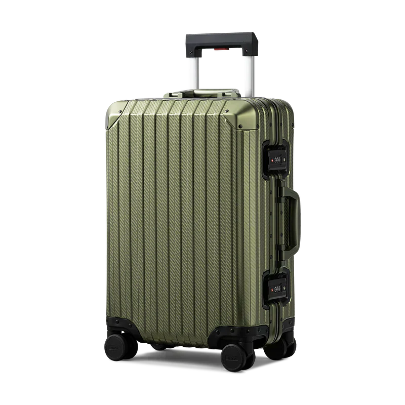 Treva Suitcase Aluminum Dark Green
